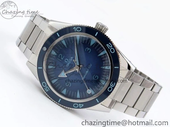 0103 Seamaster 300 Heritage VSF 1:1 Best Edition Blue Dial on SS Bracelet A8912 Super Clone Packable 7716